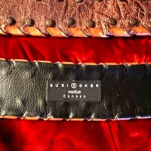 Suzi Roher Belt W/ Brass Metal Buckle And Leather - 41 Inches